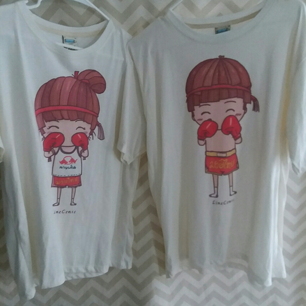 Muay Thai Boxing Couples His Her Girl Boy Shirts